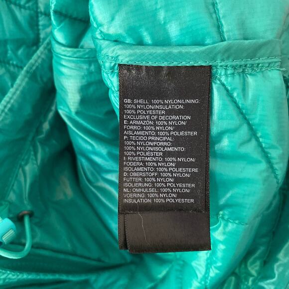 The North Face Green Blue Emerald Thermoball Puffer Jacket Coat Women's size XS - Picture 10 of 10